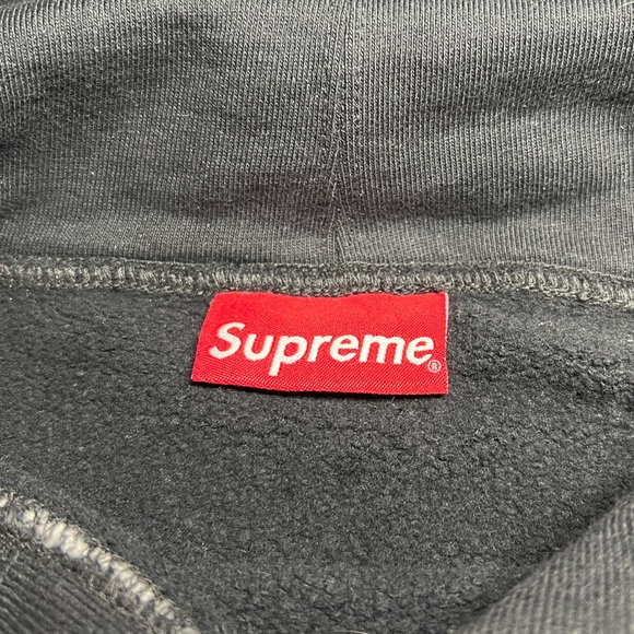 Supreme Cropped Logos Hooded Sweatshirt - Size Large - Picture 5 of 5